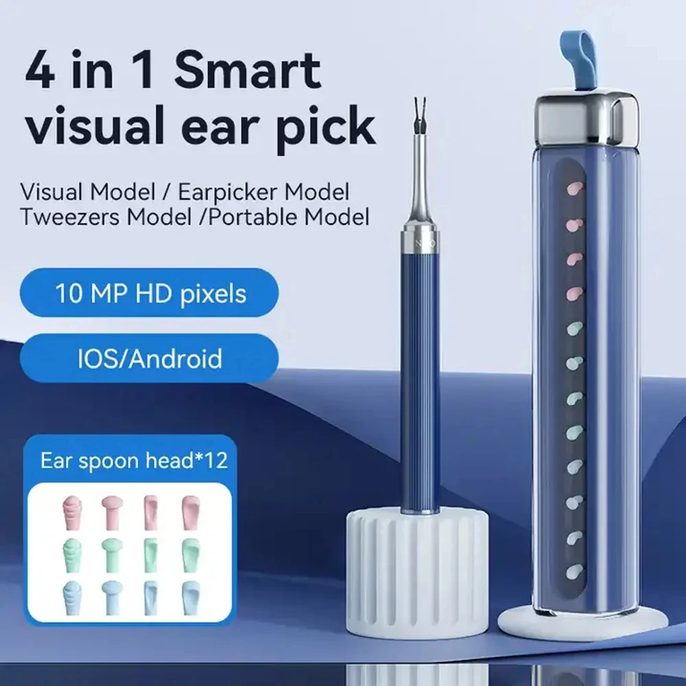 Умни Визуални Ушни пръчки 1000 W Пиксела HD Ендоскоп Силиконова Ушна пръчка Безсмислен Контрол на температурата Ушни Клещи за Почистване на уши . ' - ' . 0