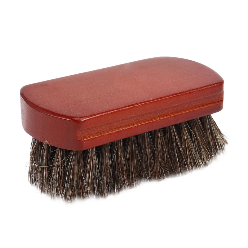2X Четка за мустаците и брадата с дървена дръжка от естествен конски косъм За почистване на брадата, мъжка четка за бръснене . ' - ' . 1