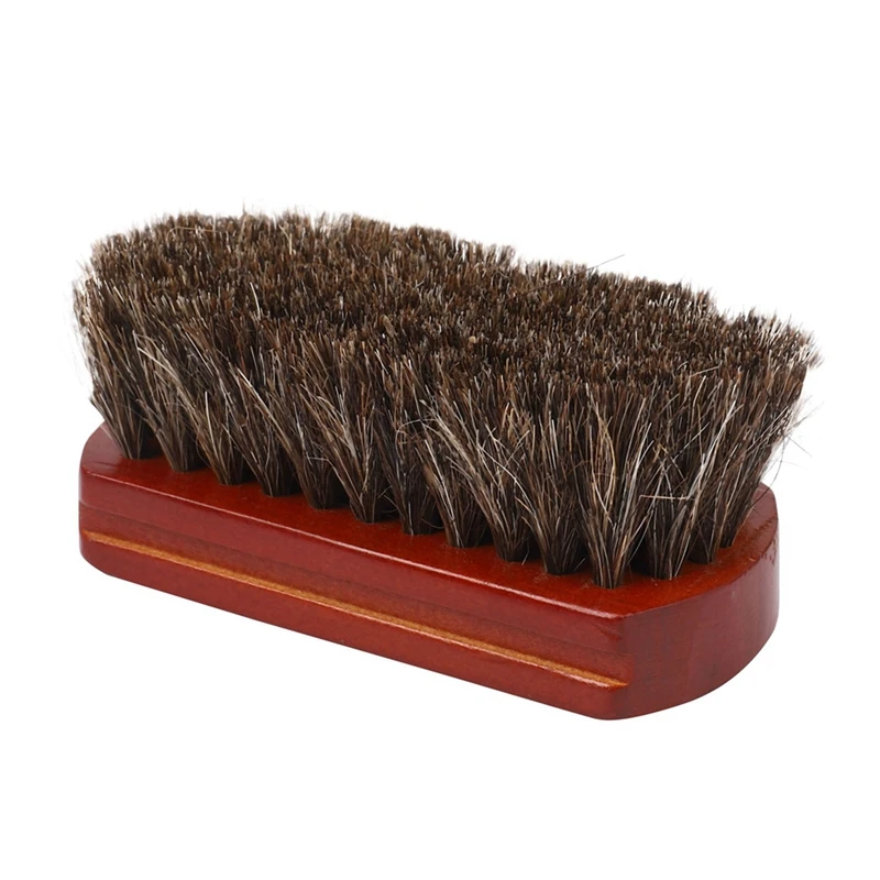 2X Четка за мустаците и брадата с дървена дръжка от естествен конски косъм За почистване на брадата, мъжка четка за бръснене . ' - ' . 3