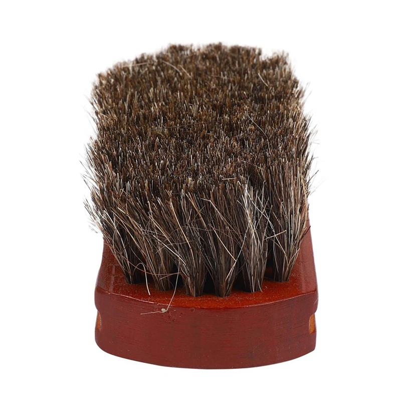 2X Четка за мустаците и брадата с дървена дръжка от естествен конски косъм За почистване на брадата, мъжка четка за бръснене . ' - ' . 5