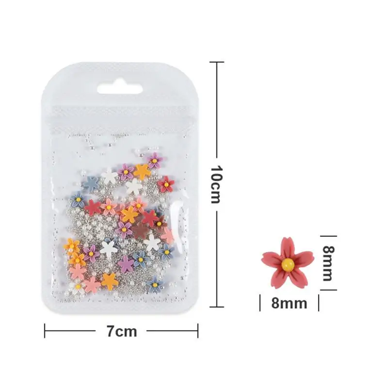 /чанта за Аксесоари за нокти-арт във формата на цвете от смола, 3D Цветен матиран пятилепестковый цвете, Детайли за нокти, инструменти за маникюр . ' - ' . 3
