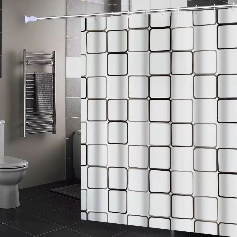Завеса за баня от Водоустойчив Тъканно Завеса за душ Подвесная Завеса за баня, душ Завеса за душ с вятъра Завеси за душ в банята . ' - ' . 1