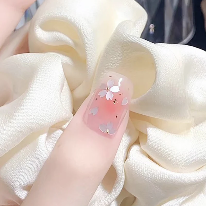 1Jar Красиви листенца Сакуры Блясък за нокти пъстри Цветни листа Смесен дизайн на ноктите блестящи мъниста Дизайн на ноктите, люспи 3D . ' - ' . 3
