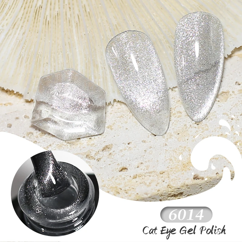 Clou Beaute Прозрачен Желеобразный Гел-лак за нокти Cat Eye с кристали Super Shine, Магнитен Гел-лак за нокти, Холографски Полупостоянный Дизайн нокти . ' - ' . 1