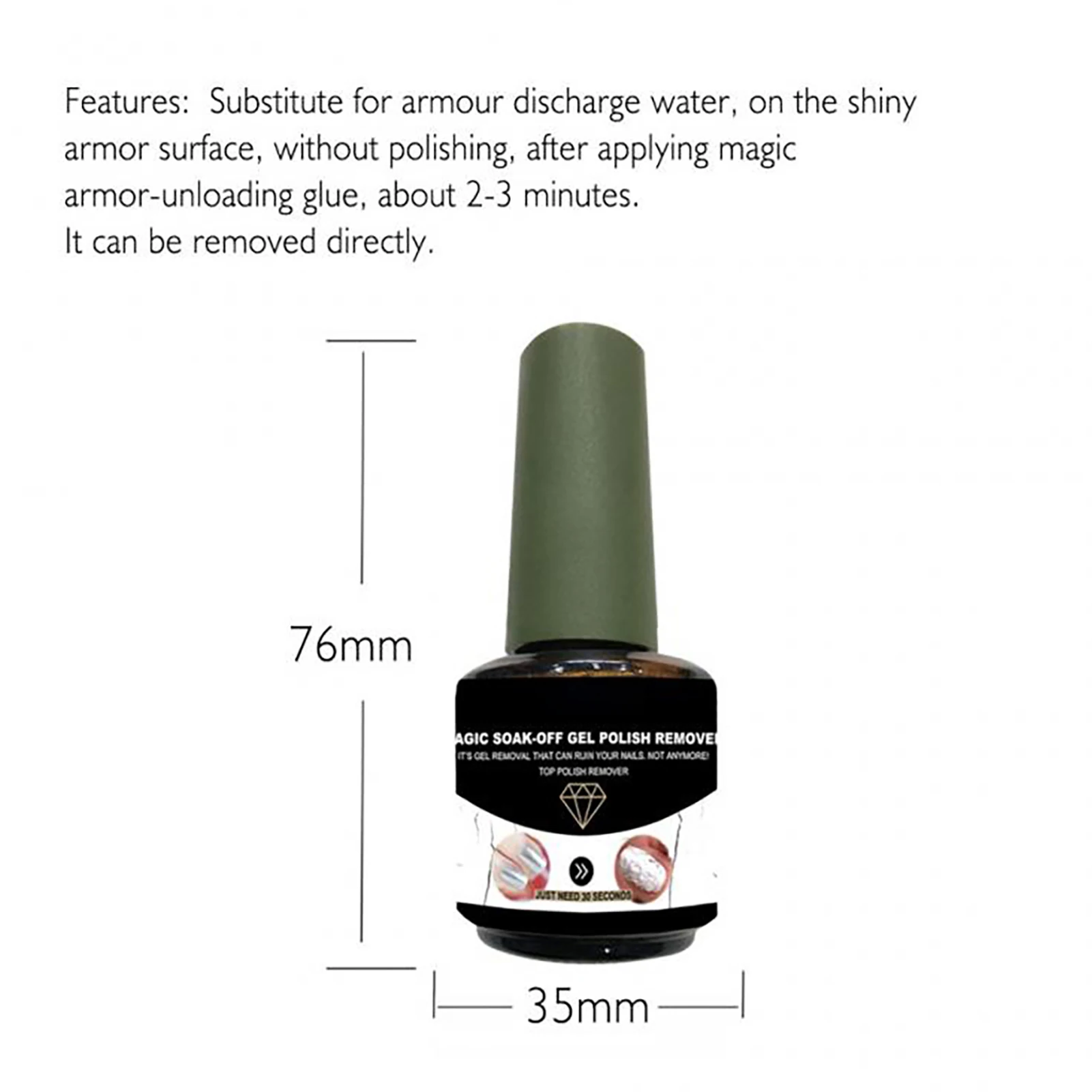 Бързо лакочистител за маникюр, лесна за употреба течност за премахване на гел-лак за възстановяване на гелевых изваяни нокти . ' - ' . 3