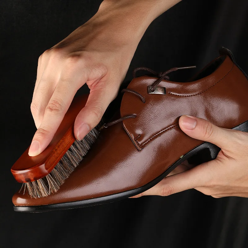 Комплект четки за обувки, Инструменти за грижа за кожата, Почистване, Полиране Пречистване на Рог за обувки-Комплект за грижа за бели обувки и Почистване на мека дървесина . ' - ' . 1