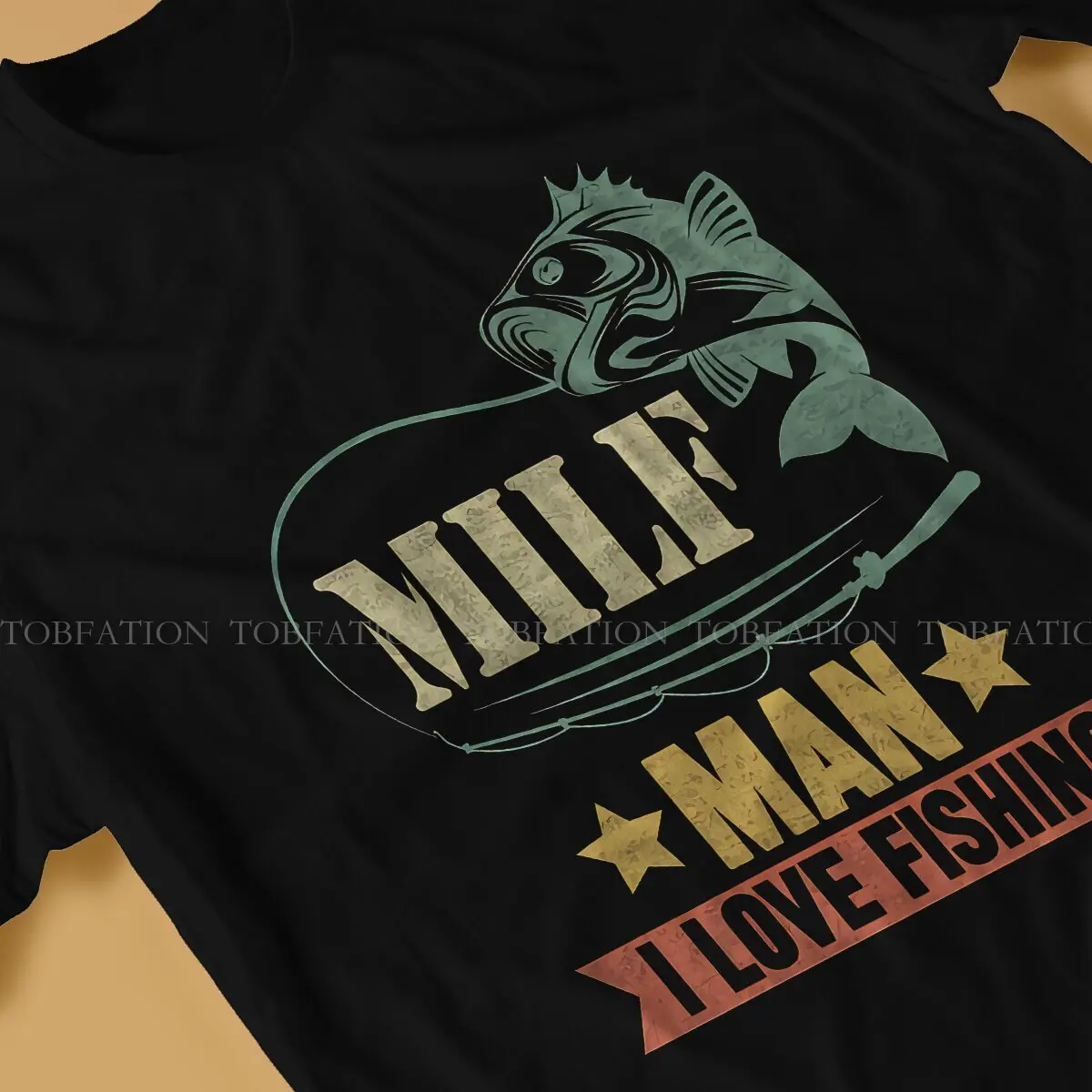 Тениска MILF от чист памук, Човек, аз обичам риболов с Елегантна риза, мъжка тениска за отдих, Нов дизайн, по-Голямата разпродажба . ' - ' . 3