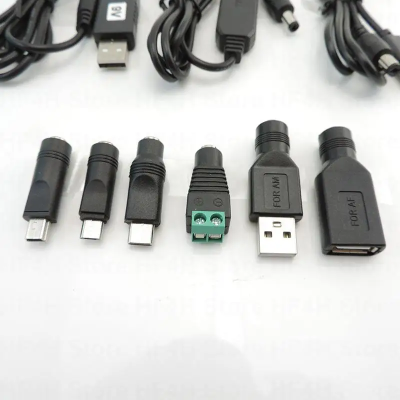 USB 5V към DC 5v 9v 12v 12.6 V 8.4 v usb mini 5pin type c штекерная линия повишаване на мощността Нагоре Модул жак Адаптер Кабел Конвертор . ' - ' . 1