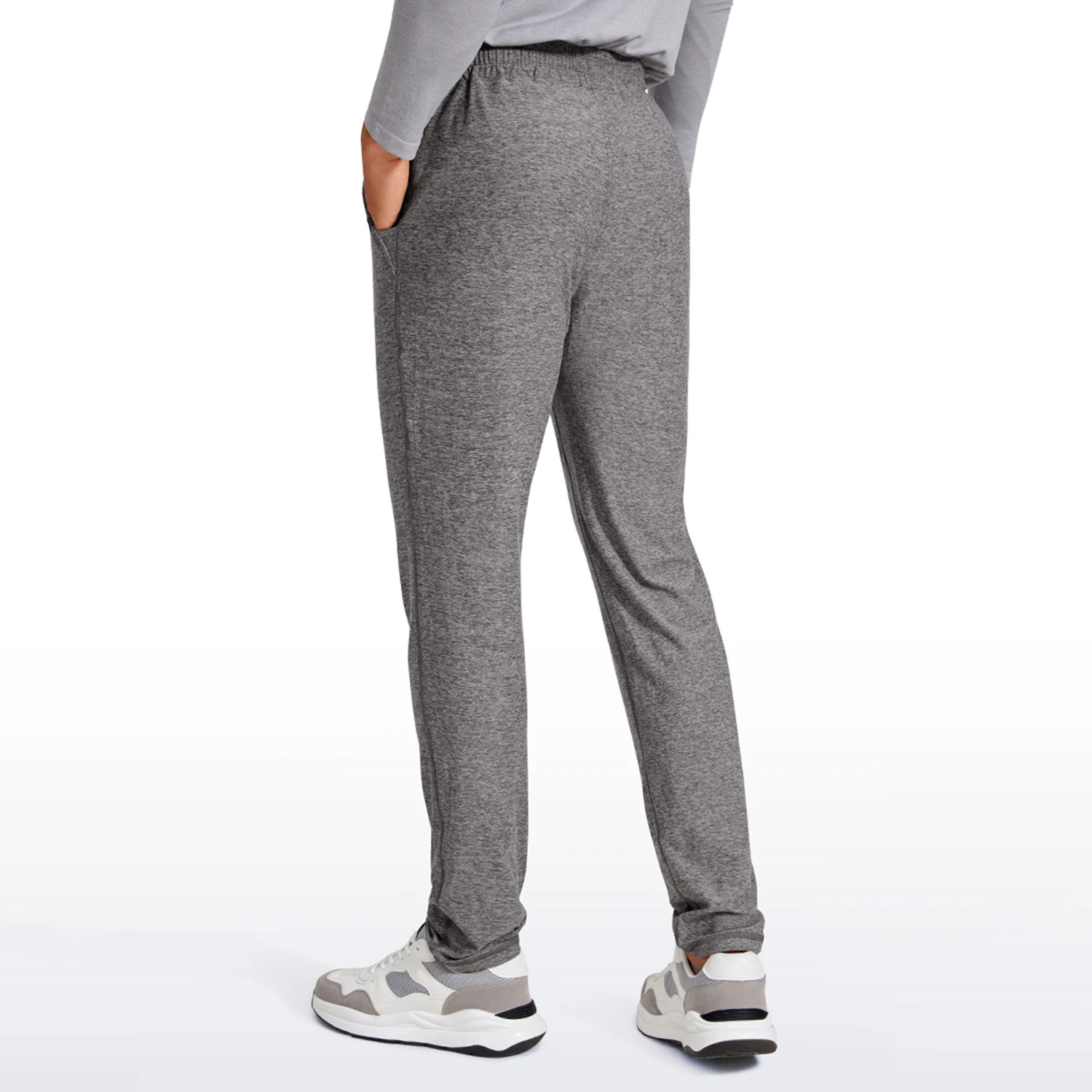 Мъжки панталони за йога CRZ YOGA 30 инча с матово покритие - ультрамягкие спортни панталони с отворен дъното, пижамные ежедневни панталони за почивка с джобове . ' - ' . 2