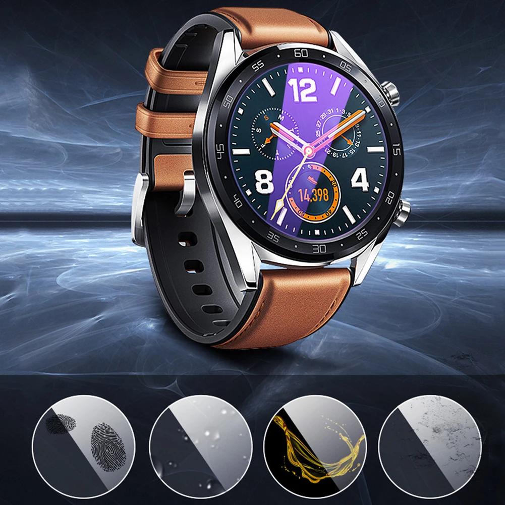 Висококачествено закалено стъкло за Huawei Watch GT1 /GT2 Smartwatch, защитно фолио за екрана, аксесоари за защита от виолетова светлина . ' - ' . 2