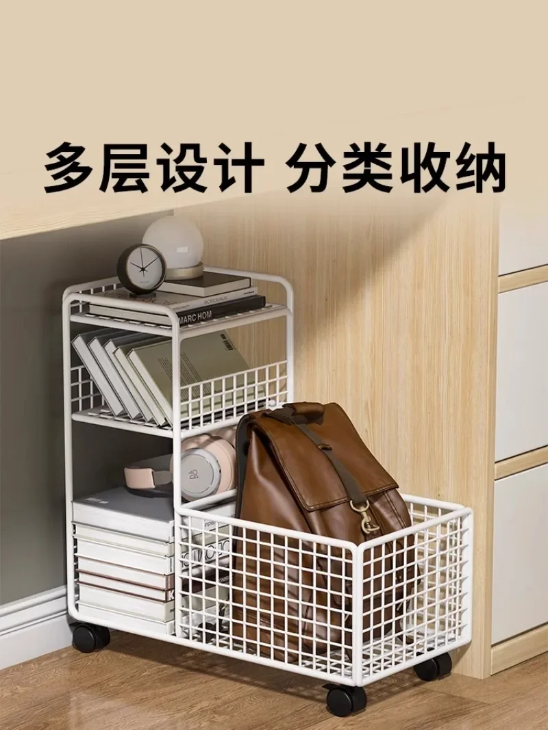 Рафтове под масата Произведено шкаф за съхранение на Окачен каишка Чанта за съхранение на колела Рафтове за съхранение на книги Количка е Лесна . ' - ' . 1