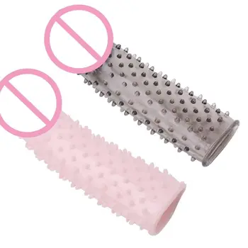 Силиконов презерватив Мъжки удължител Пръчка Масажор за възрастни Секс Релаксиращ точков играчка