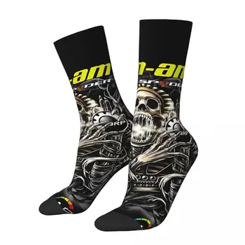 Мъжки компресия чорапи в стил хип-хоп, ретро, Роудстър, моторни шейни, RT Луд, Унисекс, Can-Am, уличен стил, забавен экипажный чорап с принтом.