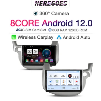 Carplay 2 din Android 12 Автомагнитола За HONDA FIT (JAZZ 2007-2014 6 GB 128 GB Мултимедиен Плейър GPS Навигация Радио 4G + Wifi