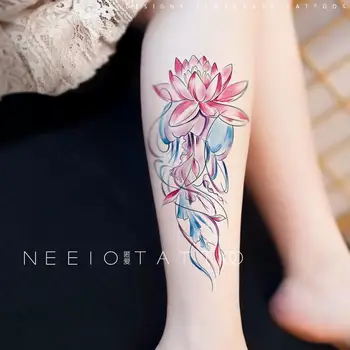2023 Нови Временни татуировки Fantasy Art Lotus Jellyfish Секси Tattoo Stickers Фестивал на Фалшиви татуировки Hotwife Сладко Tatto на Едро