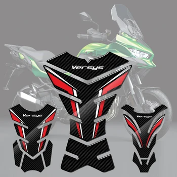 За Kawasaki Versys 650 1000x300 Versys-X 3D защитен стикер за резервоара на мотоциклета под формата на въглеродни влакна