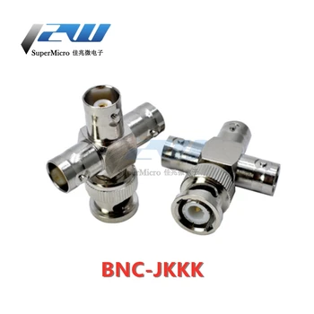 1 БР BNC 4-лентов адаптер BNC-JKKK/BNC-KKKK адаптер на радиочестотния oscillo BNC 1-см 3-гнездовой 4-лентов адаптер BNC майката мед