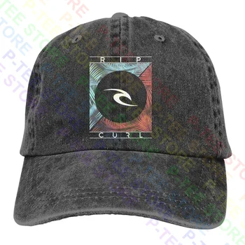 Бейзболна шапка измити от деним, с логото на Rip Curl, Wave Palm Trees, шапки за шофьори на камиони по-добро качество.