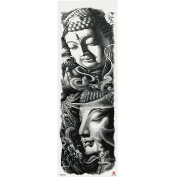 1 бр. Водоустойчива временна татуировка във формата на ръка с цвете Стикер на татуировката в стил олдскульного на будизма с модел боди-арт