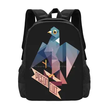 Ученически чанти Pigeon Cult за момичета, пътни чанти за лаптоп, печат със знака на птици-гълъб