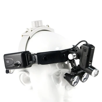 Стоматологичен led лампа на светлина 2.5 X 3.5 X Бинокулярна лупа Хирургична фаровете Dentisit 5 W за стоматологични и УНГ-хирургически инструменти