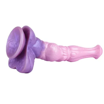Изкуствен един конете член FAAK, вибратор, мъжки и женски секс-играчки, вагинална мастурбация, пръчка за оргазъм, интимни принадлежности, розово зверски член