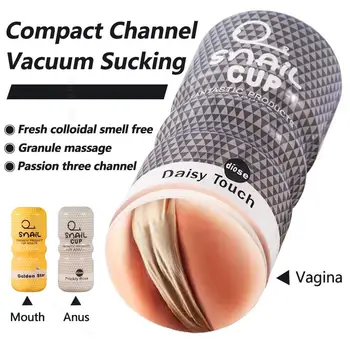 Ръчен Автоматичен мъжки мастурбатор Pusssy, вибратор, изкуствена вагина за мастурбация, машина за смучене на пениса, секс-играчки, чаша за самолет