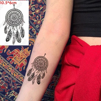 Временни татуировки с къна от черни Индийски племенни пера 