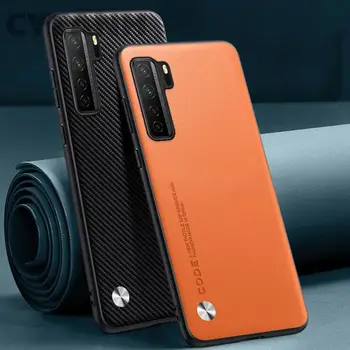 Луксозен калъф от изкуствена кожа за Huawei Nova Pro 7 7 SE 7i P40 Lite 5G делото матиран силиконов защитен калъф за вашия телефон Honor 30S