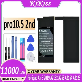 KiKiss Мощна батерия pro10.5 2nd 11000mAh за ipad Air 3 Air3 (2019) A2152 A253 A2154 A2123 Bateria