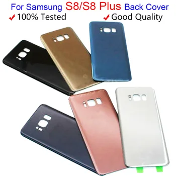 Капак на Отделението за батерията Без обектив За Samsung Galaxy S8 G950 G950F G950FD За Samsung S8 Plus S8 + G955 SM-G955F G955FD Делото на Задното Стъкло