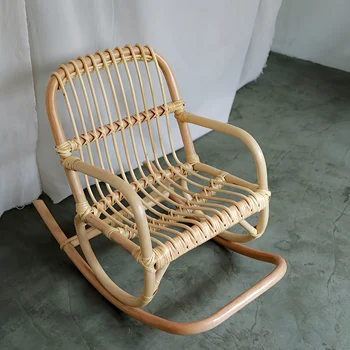 Японското люлеещ се стол от естествен ратан за деца, Домашен удобен стол от ратан за деца