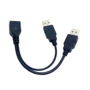 Конектор USB 2.0 A - двойна A конектор за пренос на данни Y Кабел за захранване на твърдия диск за външен 2,5-инчов твърд диск