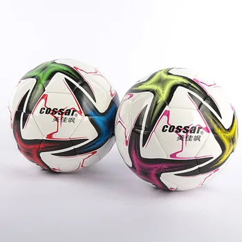 Размер 4 Размер на 5 Футболна топка за деца и възрастни, тренировъчен топката за игра на закрито и на открито, Полиуретаново термосклеивание, Безшевни топка за футбол с защита от течове.