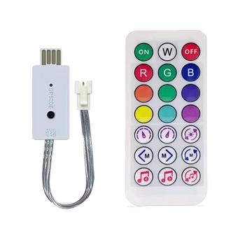 DC5V SP620E Bluetooth USB Музикален Пиксельный Контролер Аксесоар RF Дистанционно Управление За WS2812 RGB Led Strip Light Tape