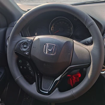 Обичай калъф за волана на колата, нескользящий, 100% е подходяща за Honda Fit 2014 2015 Vezel 2014 XRV, аксесоари за интериора на колата, опаковки за управление