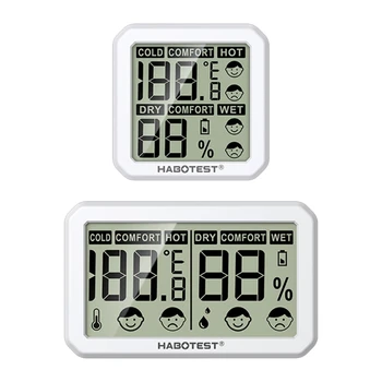 Преносим офис LCD дигитален термометър-влагомер, измерване на температурата и влажността в помещението за комфортен престой
