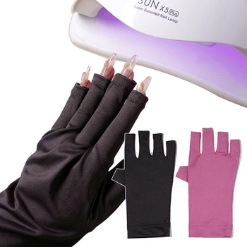 Ръкавица за нокти-арт, със защита от ултравиолетови лъчи, Ръкавица за защита от UV-лъчение, Ръкавици, протектор за нокти-арт, гел, инструмент за UV-led лампа