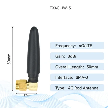 2 елемента LET 4G Wifi Антена Гумена Издънка Антена с висок коефициент на усилване на Ненасочена гъвкава антена 5dBi за модула на радиочестотния радиоприемник рутер