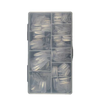 500 броя прозрачни /естествени върховете на ноктите под формата на platypuses, подходящи за носене на меки маникюрных чипове за нокти-арт 