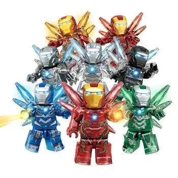 Градивните елементи на Disney Iron Man Armor, модел Отмъстителите, детски забавни играчки за сглобяване, коледни подаръци за рожден ден за деца